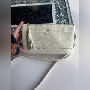 Nanette Lepore Cream Crossbody Bag with Tassel